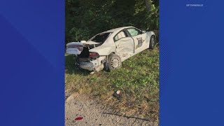 Suspect crashes into ISP Trooper during chase