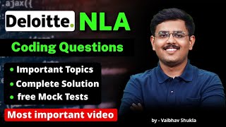 Deloitte NLA Coding Questions \u0026 Answers | Crack Deloitte Off Campus Hiring 2025