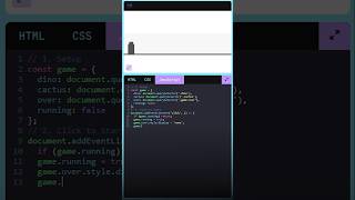 Code 8 | Dino Game in HTML + CSS + JS 🦖 #html #coding #codegames #javascript