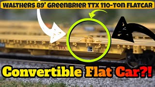 An Intermodal/Military Convertible Flatcar? 2024 Walthers 89' Greenbrier TTX 110-ton Flatcar Review.