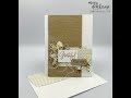 Stampin Up//Iconic Imagery//Season of Green & Gold Specialty DSP//Online Exclusives//Thank You Card