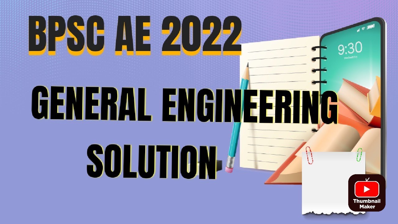 BPSC AE 2022 General Engineering Answer Key Mechanical, Electrical ...