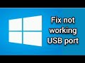 Fix Not Working Usb Port