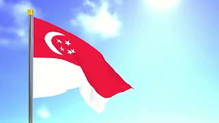 Flag of Singapore (Republic of Singapore/Republik Singapura/新加坡共和国/சிங்கப்பூர் குடியரசு)