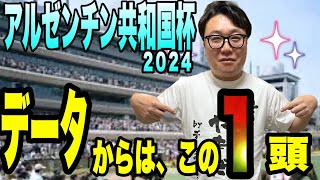 【アルゼンチン共和国杯2024】データで1頭に絞ります！