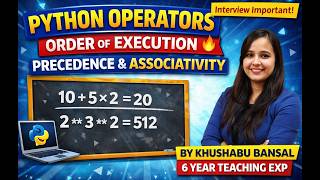 Operator Precedence and Associativity in Python Explained Easily #python
