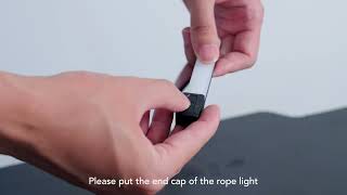 How to install Govee RGBIC LED Neon Rope Lights for Desks H61C3