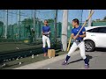 【至学館】長いバットでティー打撃 【野球部トレーニング】