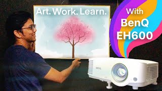 Art, Work \u0026 Learn at home using BenQ EH600 Smart Projector