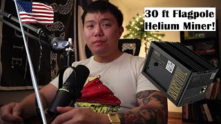 How to setup a helium crypto miner on a flag pole!