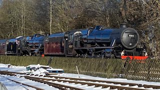 LMS Black 5 | 45212 + 45407 The Lancashire Fusilier | Keighley \u0026 Worth Valley| Ingrow West |10/03/23