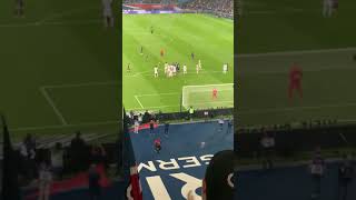 PSG vs lyon 2-1 | Messi freekick from fan view