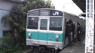 JR常磐緩行線203系到着発車