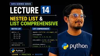 Python Nested List & List Comprehension |Data science series Lecture 14