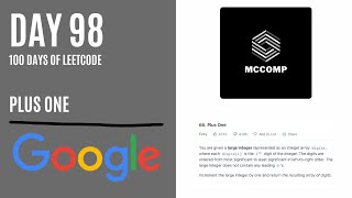 GOOGLE INTERVIEW QUESTION | Plus One (LeetCode problem 66)
