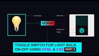 Toggle Switch For Light Bulb On Off Using Html & CSS | Part 2