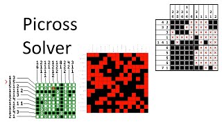 Picross - nonogram solver | Python Tkinter & TI-83 premium CE