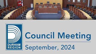 Regional Council Meeting - September 25, 2024