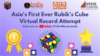 Maximum people solving 3x3x3 Rubik's Cube on Digital Platform | India and Asia Book of Records