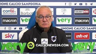 Ranieri pre Sampdoria-Roma: “Roma vogliosa di riscatto, vogliamo i 52 punti”