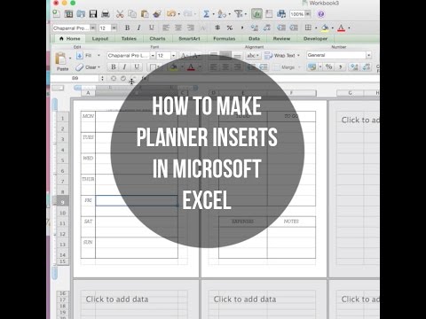 How to Make Planner Inserts Using Microsoft Excel How to Make Planner Inserts Using Microsoft Excel