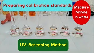 Measurement of  Nitrate in Water - UV Screening Method (Preparation of calibration standards)