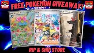 🔴Live - Free Giveaways! Pokémon Cards \u0026 Rip \u0026 Ship Store!