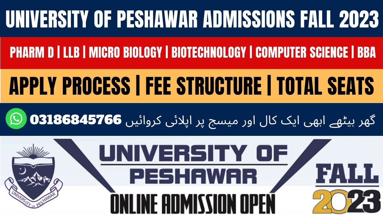 University Of Peshawar Admissions Fall 2023 | UOP Admissions 2023 ...