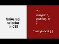 Universal - CSS Class Selector !