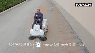 MACH 3 PRO   ride on floor sweeper  เครื่องกวาดพื้นดูดฝุ่น ประสิทธิภาพสูงสุด 10,140  sq.m / hr