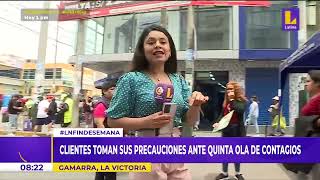 Clientes de Gamarra toman sus precauciones ante la quinta ola de contagios por COVID-19