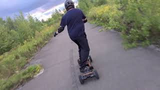 Electric Mountainboarding At the Go Kart Track... Again.