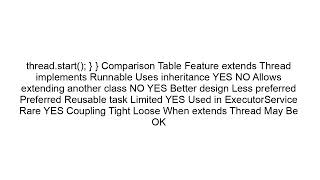 implements Runnable vs extends Thread in Java