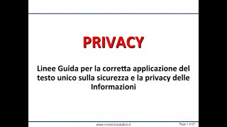 Vincenzo Calabro' | La Privacy: Protezione dei Dati Personali