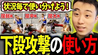 下段攻撃の使い方や各キャラ事のフレームの違いについて解説する立川【スト6/解説/質問箱】【立川/切り抜き】【暴れ/差し返し】