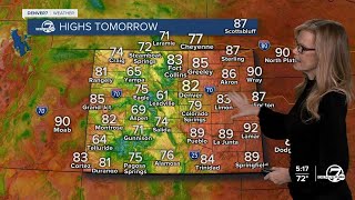 Temps heating up for Colorado on Sunday