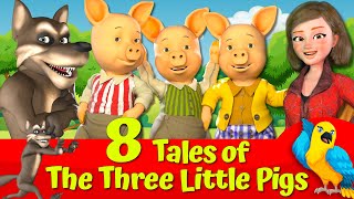 🔴Three Little Pigs and The Big Bad Wolf 🐷🐺|🔴 EIGHT Animated Fairytales for Kids💥