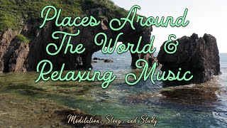 Flying to Places Around The World, Relaxing Sleep Music, Fall Asleep, Stress Relief Meditate Healing