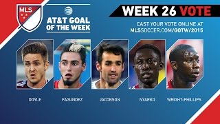 Top 5 MLS Goals | AT&T Goal of the Week (Wk 26)