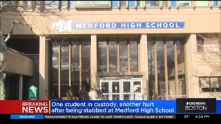 Medford High School on lockdown after stabbing in boys' bathroom, 1 in custody