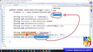 Metodo substring y replace Clase String en JAVA PARTE 2/3