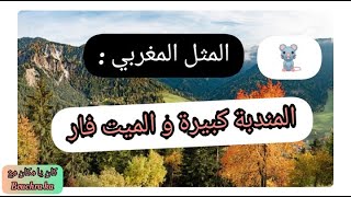 قصة المثل المغربي المندبة كبيرة و الميت فار 🐀