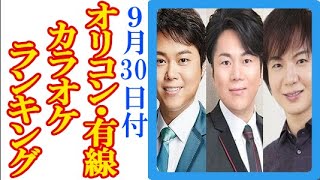 竹島宏返り咲きをこおり健太下し三山・純烈健闘と坂本冬美の番狂わせ【9月30日付】演歌・歌謡曲有線＆カラオケ＆オリコンCD売上ヒットランキング！