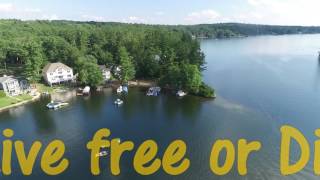 Live Free or Die / Cobbets Pond / DJI Drone Video Windham N.H.