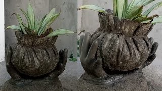 flower pot craft ideas easy || how to make pot decorations.