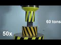 hydraulic press vs diamond and carbon fiber