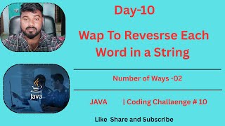 Java Program to Reverse Each Word in a String | Easy String Interview Question | #coding programming