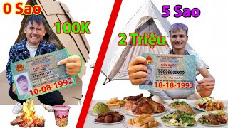 Hưng Troll | Thử Thách 24H Cắm Trại Theo NGÀY THÁNG NĂM SINH 0 Sao Với 5 Sao