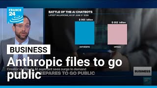 AI startup Anthropic files for IPO after reaching $965 billion valuation • FRANCE 24 English