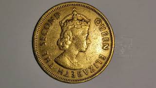 1963 RARE HONG KONG QUEEN ELIZABETH TEN CENTS COIN